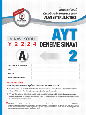 AYT ÖZDEBİR YAYINLARI (T.G.) 2. DENEME 2024-2025