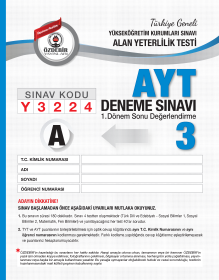 T.G. AYT 3.DENEME SINAVI - A